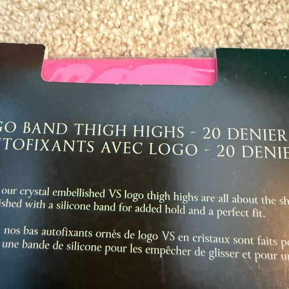 Victoria's Secret Logo Band Thigh Highs - Pink - Picture 2 of 3